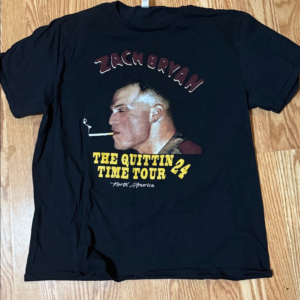 Zack Bryan Black Graphic T-Shirt with Tour Print